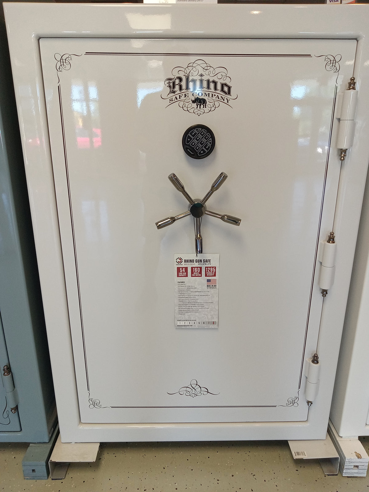 Rhino Thunderbolt RT | 54 | 160 Minute Fire Protection | Pearl White | Electronic Lock | 60&quot;(H) x 42&quot;(W) x 27&quot;(D)