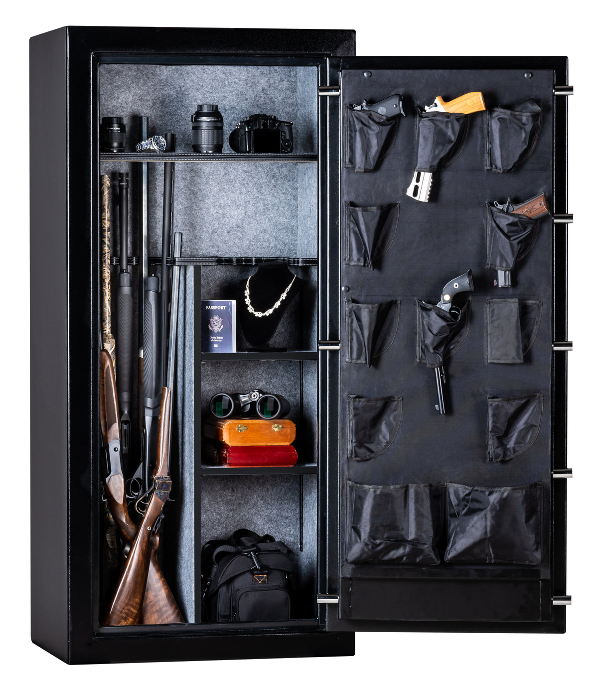 Rhino Basic | 24 | 40 Minute Fire Protection | Black | Chrome Electronic Lock | 60&quot;(H) x 28&quot;(W) x 20&quot;(D)