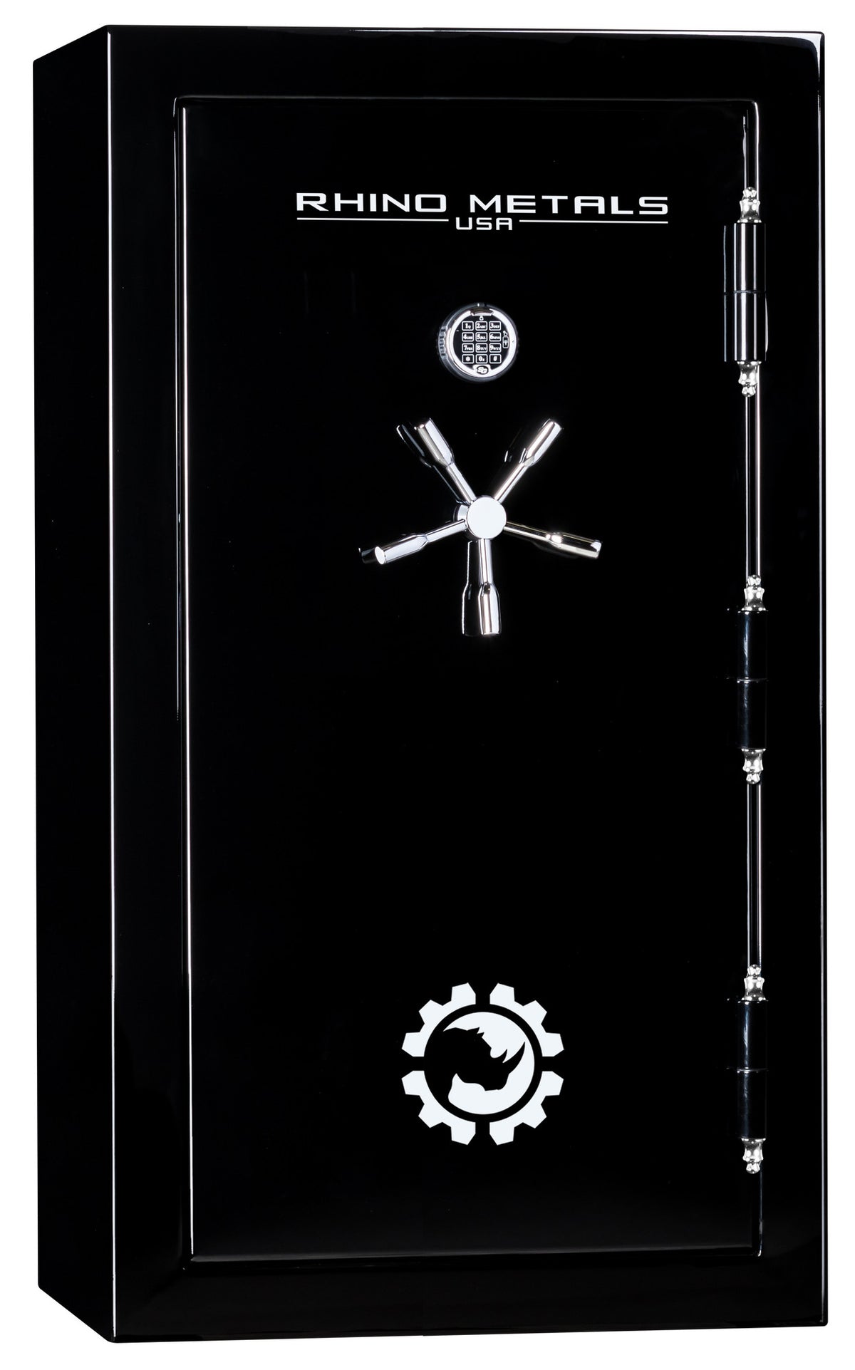Rhino Thunderbolt RT | 36 | 160 Minute Fire Protection | Black Gloss | Electronic Lock | 60&quot;(H) x 33&quot;(W) x 27&quot;(D)